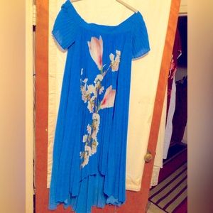 - Ted Baker  London Melma Harmony off shoulder dress piano pleats Sz 1 US …